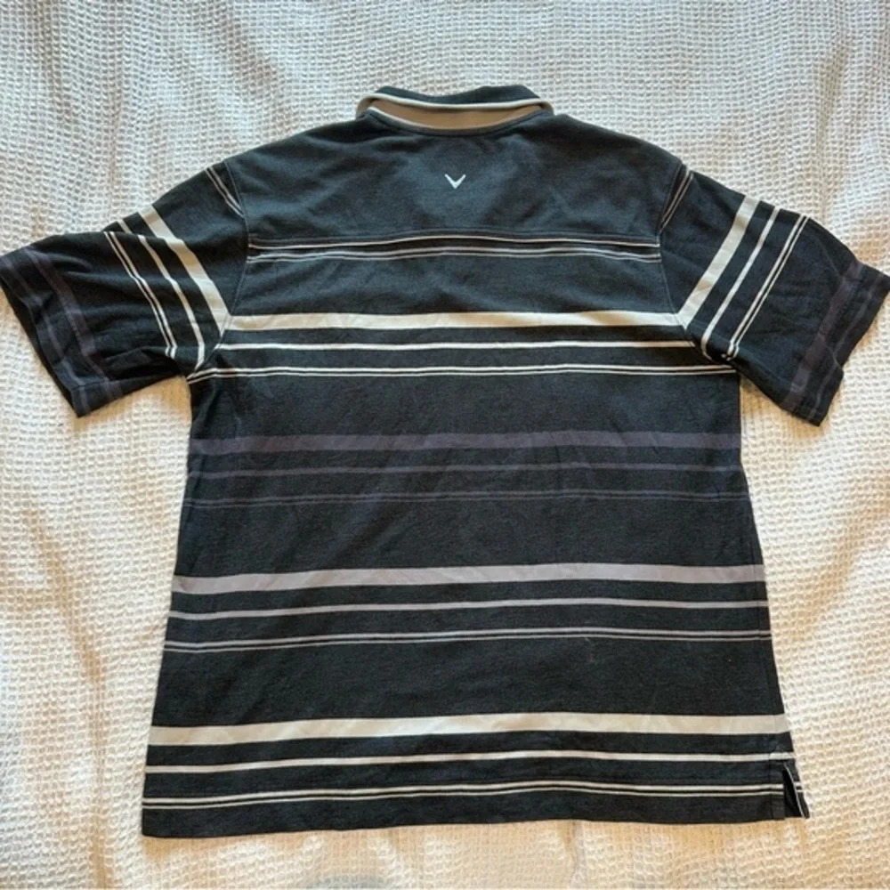 Callaway Golf X series men’s polo shirt size large grey striped - Picture 7 of 8